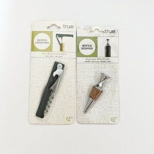 True wine Corkscrew and bottle stopper